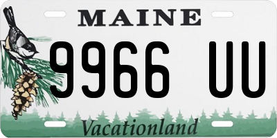 ME license plate 9966UU