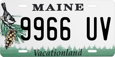 ME license plate 9966UV