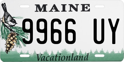 ME license plate 9966UY