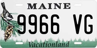 ME license plate 9966VG