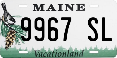ME license plate 9967SL