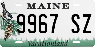 ME license plate 9967SZ
