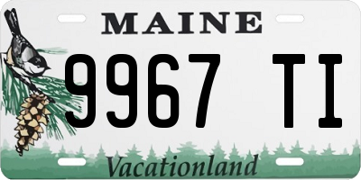 ME license plate 9967TI