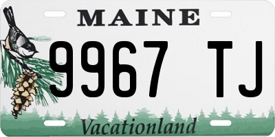 ME license plate 9967TJ