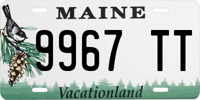 ME license plate 9967TT