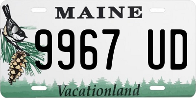 ME license plate 9967UD