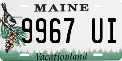 ME license plate 9967UI