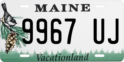 ME license plate 9967UJ