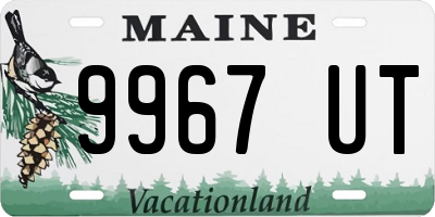 ME license plate 9967UT