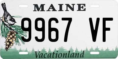 ME license plate 9967VF