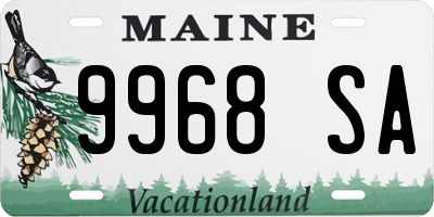 ME license plate 9968SA