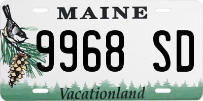 ME license plate 9968SD