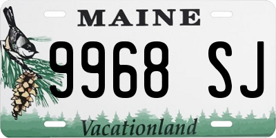 ME license plate 9968SJ