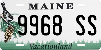 ME license plate 9968SS