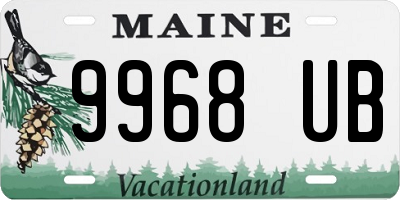 ME license plate 9968UB