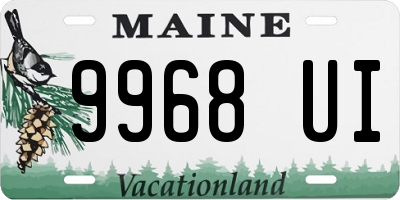 ME license plate 9968UI