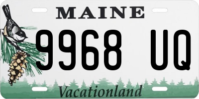 ME license plate 9968UQ