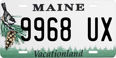 ME license plate 9968UX