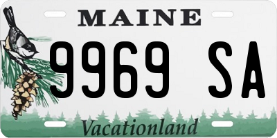 ME license plate 9969SA