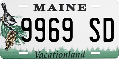 ME license plate 9969SD