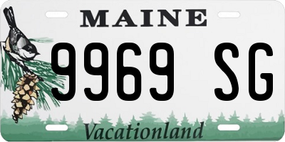 ME license plate 9969SG