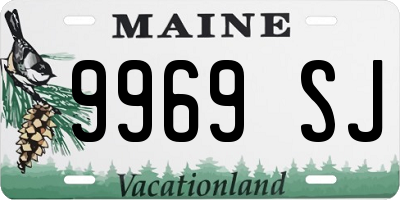ME license plate 9969SJ