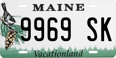 ME license plate 9969SK