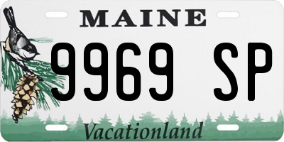 ME license plate 9969SP