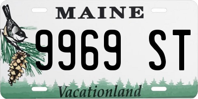 ME license plate 9969ST