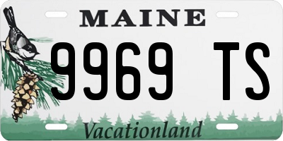 ME license plate 9969TS