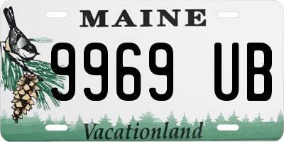 ME license plate 9969UB