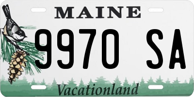 ME license plate 9970SA