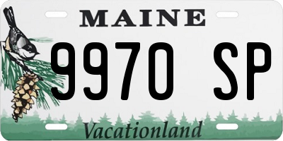 ME license plate 9970SP