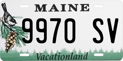 ME license plate 9970SV