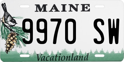 ME license plate 9970SW