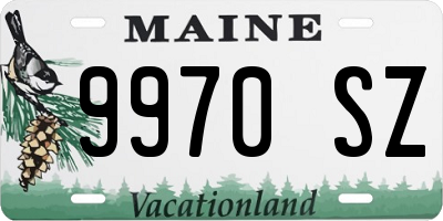 ME license plate 9970SZ