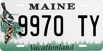 ME license plate 9970TY