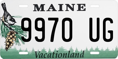 ME license plate 9970UG