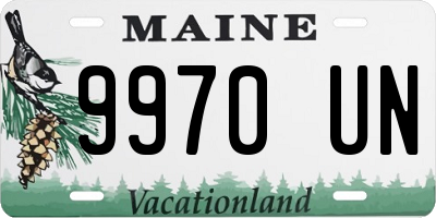 ME license plate 9970UN