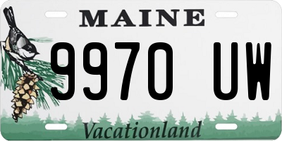 ME license plate 9970UW