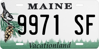 ME license plate 9971SF