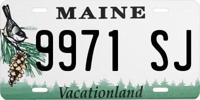 ME license plate 9971SJ