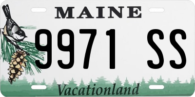 ME license plate 9971SS