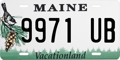 ME license plate 9971UB