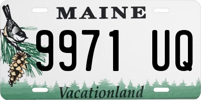 ME license plate 9971UQ