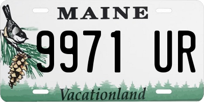 ME license plate 9971UR