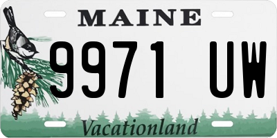 ME license plate 9971UW