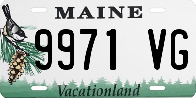 ME license plate 9971VG