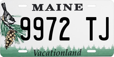 ME license plate 9972TJ