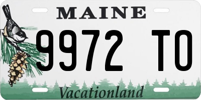 ME license plate 9972TO